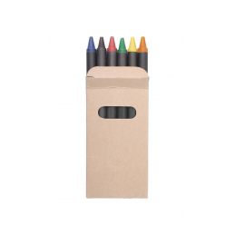 Set 6 de creioane cerate Liddy AP808504, natur - negru