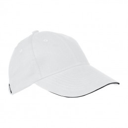 Sapca bumbac 6 panele gen Sandwich San Francisco  - 50466 Alb White