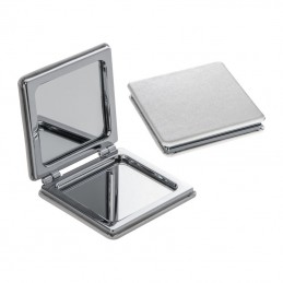 Oglinda dubla cu metal lustruit si PU  - 7042406, White