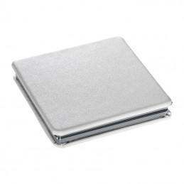 Oglinda dubla cu metal lustruit si PU  - 7042406, White