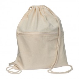 Rucsac cu snur- siret bumbac 140 gmp cu 2 compartimente 64950 Natur