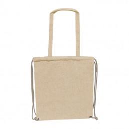 Rucsac cu snur- siret bumbac 140 gmp si sacosa bretea de umar  62543 Natur