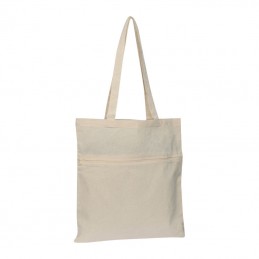 Sacosa bumbac 140 gmp cu comapartiment fermoar - 64940 Natur