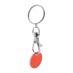 Breloc cu fisa pentru supermarket Euromarket Eurocoin AP731809 Rosu
