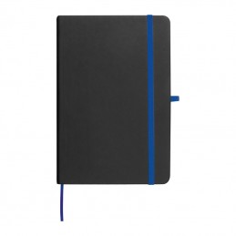 Carnetel A5 96 file liniate cu bandă colorată coperta PU, 23867 - Albastru