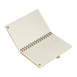 Carnetel A5  spiralat si 80 file liniate banda elastica  - 2321713, Beige