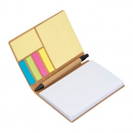 Carnetel de notițe cu pix și etichete autoadezive, Beige - 2377913