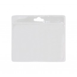Ecuson orizontal pentru lanyard 100×90 mm  Ifem  AP761597 alb transparent