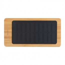 Powerbank 8000 mAh solar cu bambus - 3256313, natur