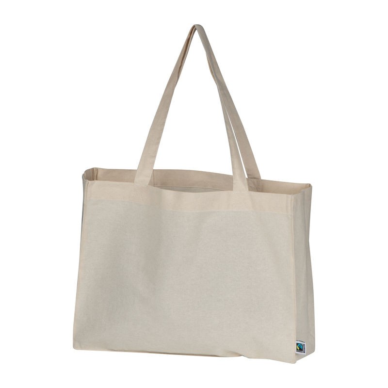 Sacosa bumbac 180 gmp cu pliu burduf Fairtrade 6398913 - Natur -Beige Sacosa bumbac 180 gmp cu pliu burduf Fairtrade 6398913 - Natur -Beige