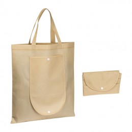 Sacosa Non Woven 80 gmp pliabila cu capsa- 63654 Natur bej