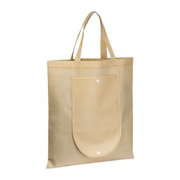 Sacosa Non Woven 80 gmp pliabila cu capsa- 63654 Natur bej
