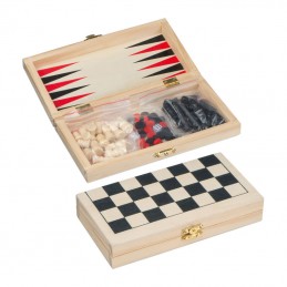 Joc Sah - Dame-table  Backgammon 54324 Natur Beige