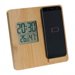 Stație meteo din bambus - 3319413, Beige