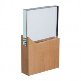 Trofeu cu bază din lemn, 2397013 - Beige