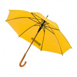 Umbrela automata maner lemn curbat - 45131  Galben Yellow