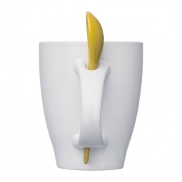 Cana ceramica 250 ml cu lingurita - 85095 Galben Yellow