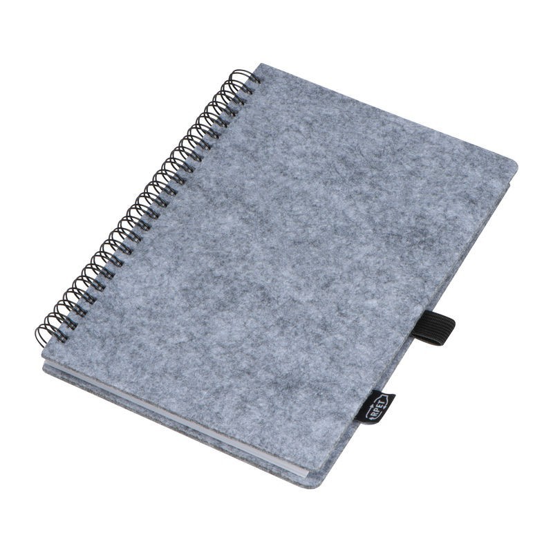 Carnetel A5 Caiet cu pâslă RPET, Gri - 2374407 Carnetel A5 Caiet cu pâslă RPET, Gri - 2374407
