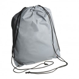 Rucsac cu snur - siret reflectorizant poliester 190T 6425207 - Gri