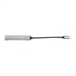 HUB USB din aluminiu reciclat, 3385307 - Gri