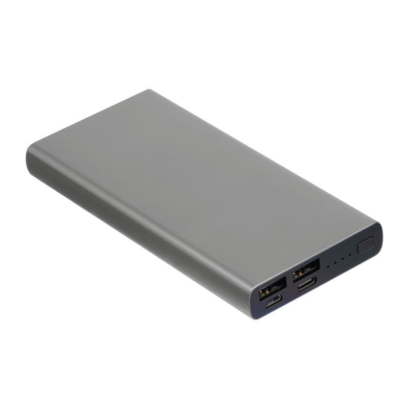 Powerbank 10.000 mAh din aluminiu reciclat Gri - 3450307 Powerbank 10.000 mAh din aluminiu reciclat Gri - 3450307