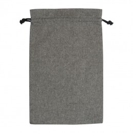 Sacosa mare din bumbac reciclat cu snur - 62982 Gri