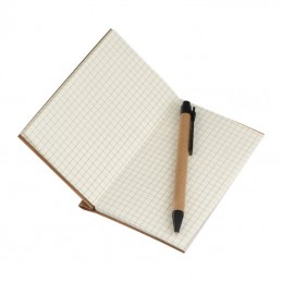 Carnetel A6 cu 80 file matematica coperti carton si pix - 2058101, natur
