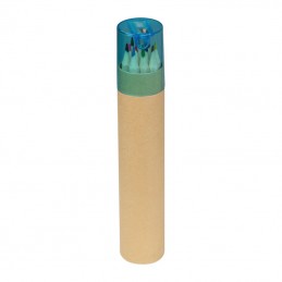 Set cu ascutitoare 12 creioane colorate  - 1182401, natur