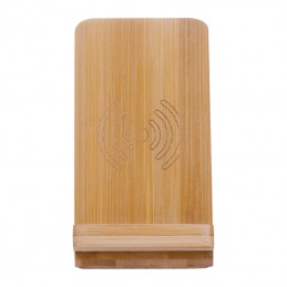 Incarcator wireless si suport pixuri birou, din bambus - 2185113, Natur