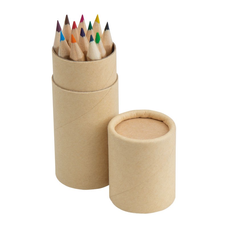 Set in cutie carton rotunda de 12 creioane colorate mici, Vegyes - 14454MC Set in cutie carton rotunda de 12 creioane colorate mici, Vegyes - 14454MC