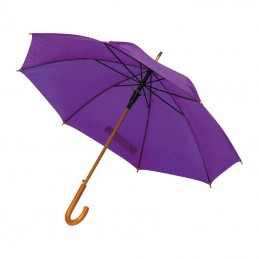 Umbrela automata maner lemn curbat - 45131  Mov - Violet