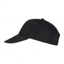 Sapca bumbac 6 panele gen Sandwich San Francisco  - 50466 Negru Black
