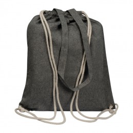 Rucsac cu snur- siret bumbac 140 gmp si sacosa bretea de umar  62543 Negru
