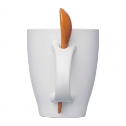 Cana ceramica 250 ml cu lingurita - 85095 Orange