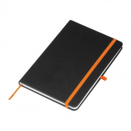 Carnetel A5 96 file liniate cu bandă colorată coperta PU, 23867 Orange