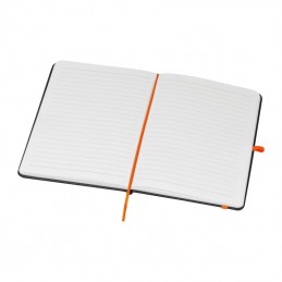 Carnetel A5 96 file liniate cu bandă colorată coperta PU, 23867 Orange