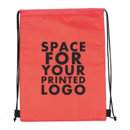 Rucsac cu snur- siret din polyester cooler  - 60649 Rosu
