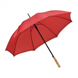 Umbrela automata maner lemn drept- 45086 Rosu Red