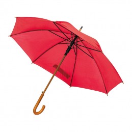 Umbrela automata maner lemn curbat - 45131 Rosu Red