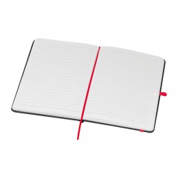 Carnetel A5 96 file liniate cu bandă colorată coperta PU, 23867 Rosu
