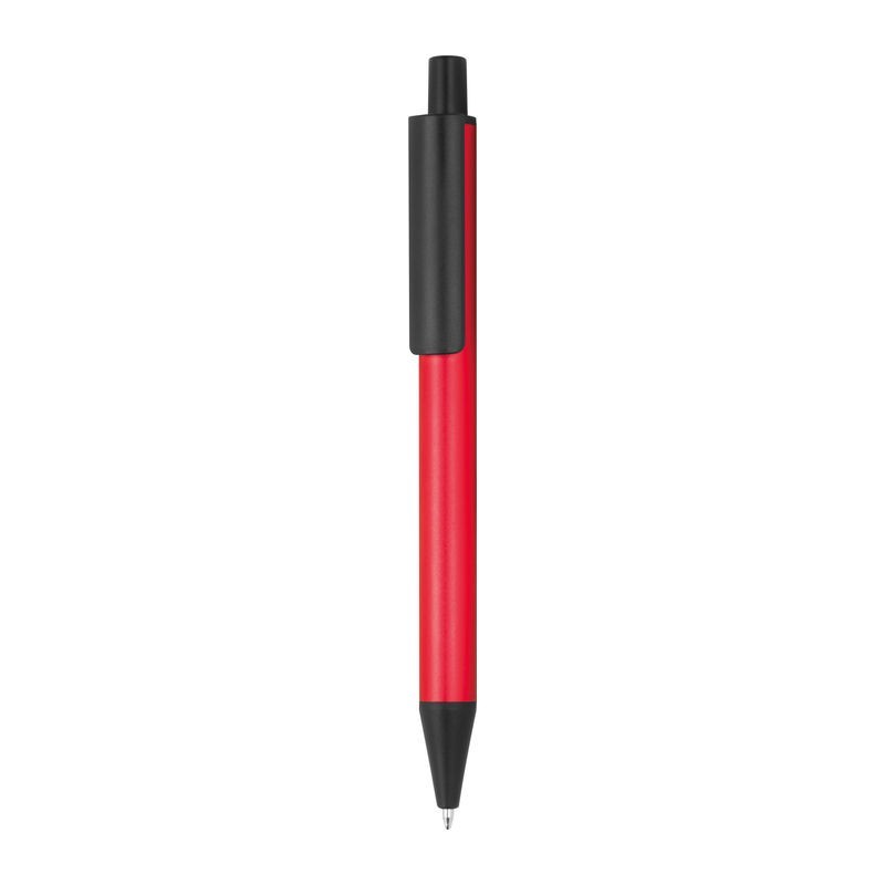 Pix metalic cu clips lat negru 13782 Rosu Pix metalic cu clips lat negru 13782 Rosu