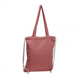 Rucsac cu snur- siret bumbac 140 gmp si sacosa bretea de umar  62543 Rosu