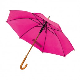 Umbrela automata maner lemn curbat - 45131 Roz Pink