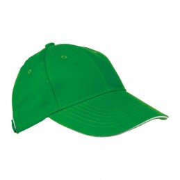 Sapca bumbac 6 panele gen Sandwich San Francisco  - 50466 VerdeGreen