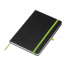 Carnetel A5  96 file liniate cu bandă colorată coperta PU, 23867 Verde - LIght Green