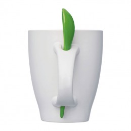 Cana ceramica 250 ml cu lingurita - 85095 Verde Green