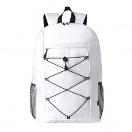 Rucsac poliester 600D RPET cu plase laterale Manet (MAKITO 20891 ) - Harriot-Alb- WHITE