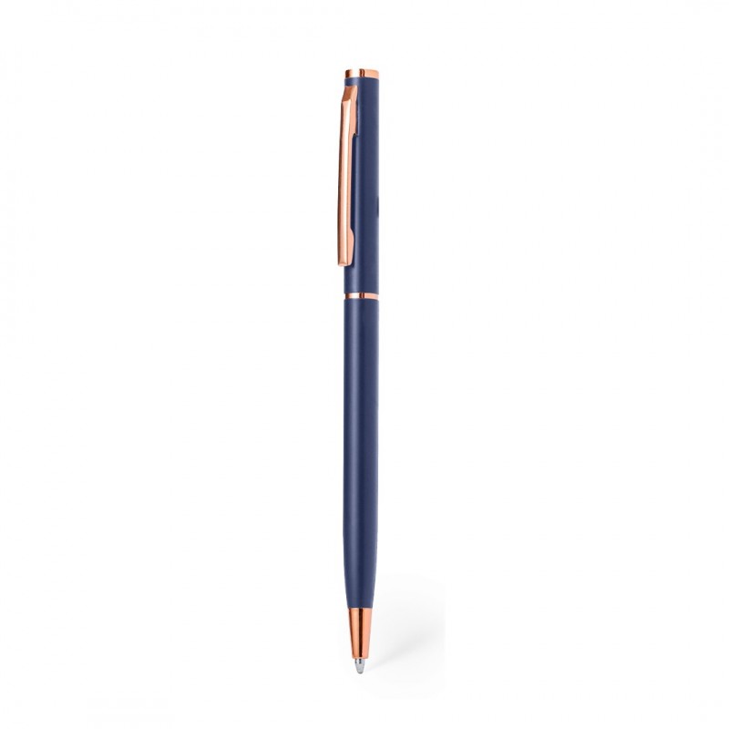 Pix metalic subtire cu accesorii aurii Recepto - Noril (MAKITO 20660 ) - Albastru - NAVY BLUE Pix metalic subtire cu accesorii aurii Recepto - Noril (MAKITO 20660 ) - Albastru - NAVY BLUE