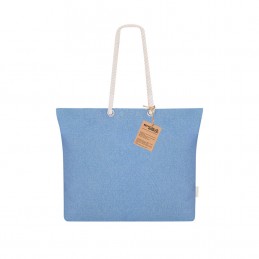 Sacosa bumbac 220 gmp mare cu burduf pliu Coulan. Bag (MAKITO 21491 ) albastru - BLUE
