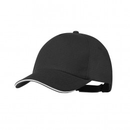Sapca RPET 5 panele gen Sandwich Sandrok (MAKITO 20836 ) Negru - BLACK